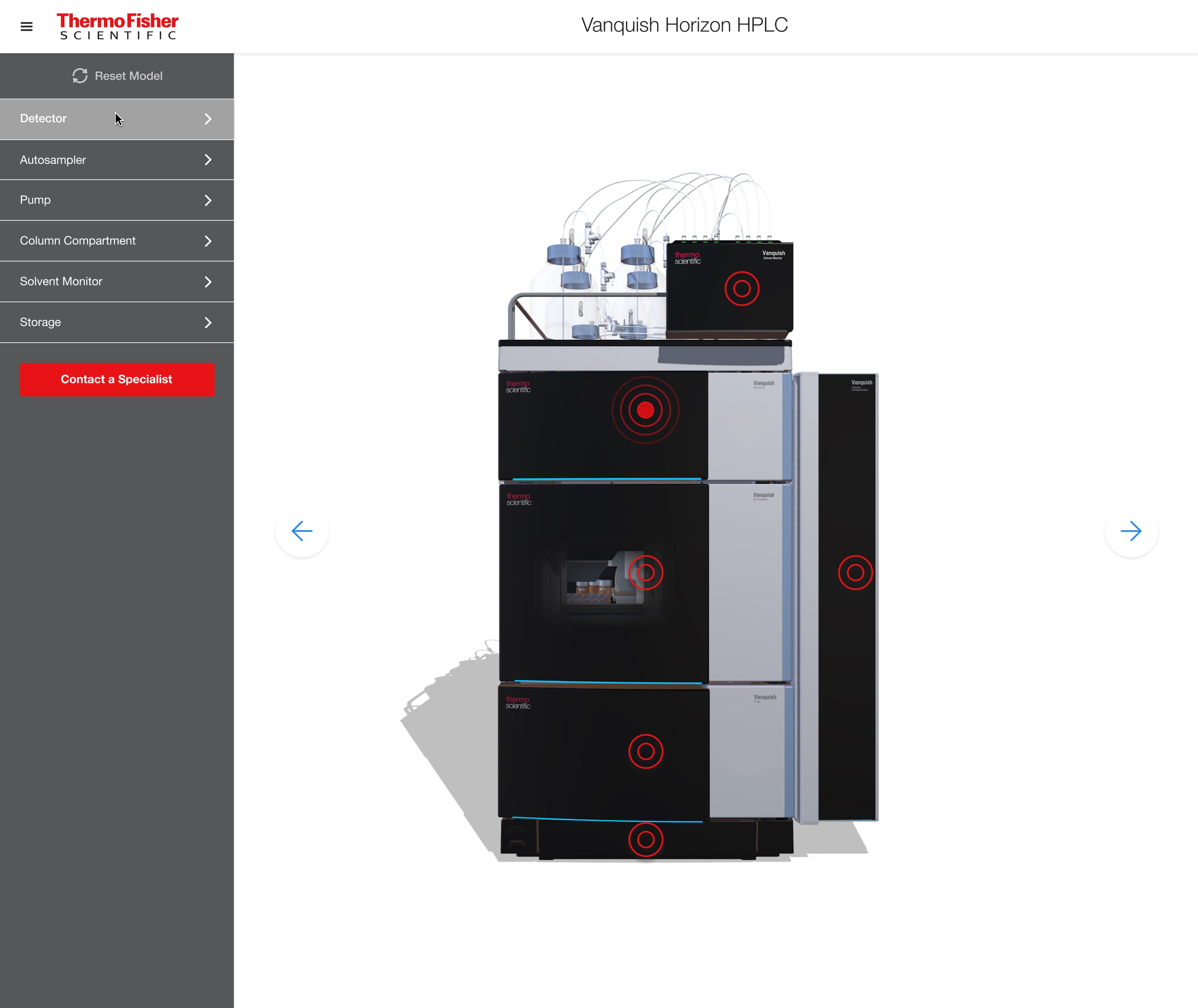 3D Product Tour Detector Hover